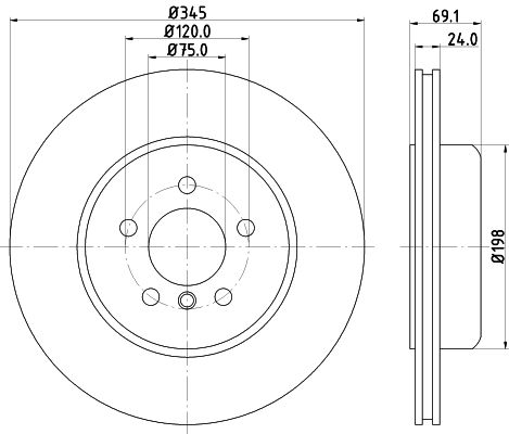 HELLA PAGID Jarrulevy 8DD 355 119-281